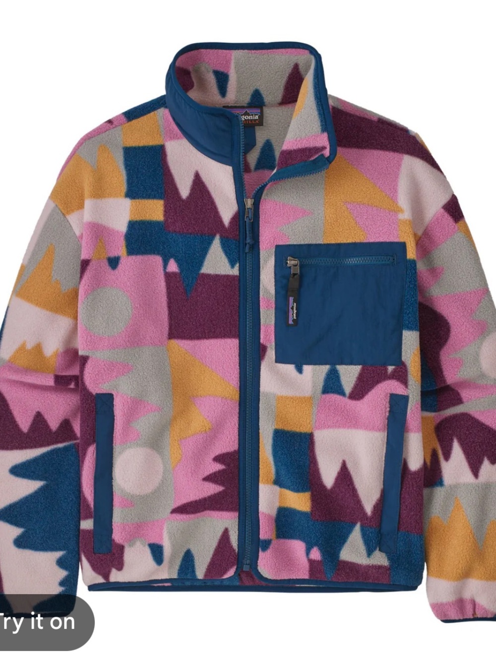 Patagonia Synchilla Frontera Printed Full Zip Fleece Jacket Large Women’s